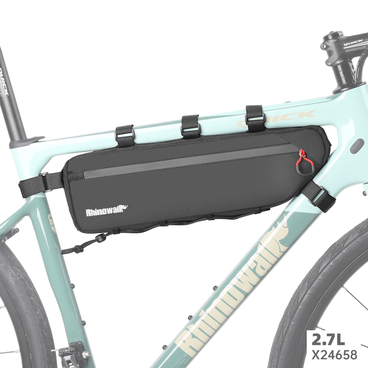 Sacoche Cadre Vélo Rhinowalk 2.1L/2.7L - Triangle Résistant VTT Route Gravel