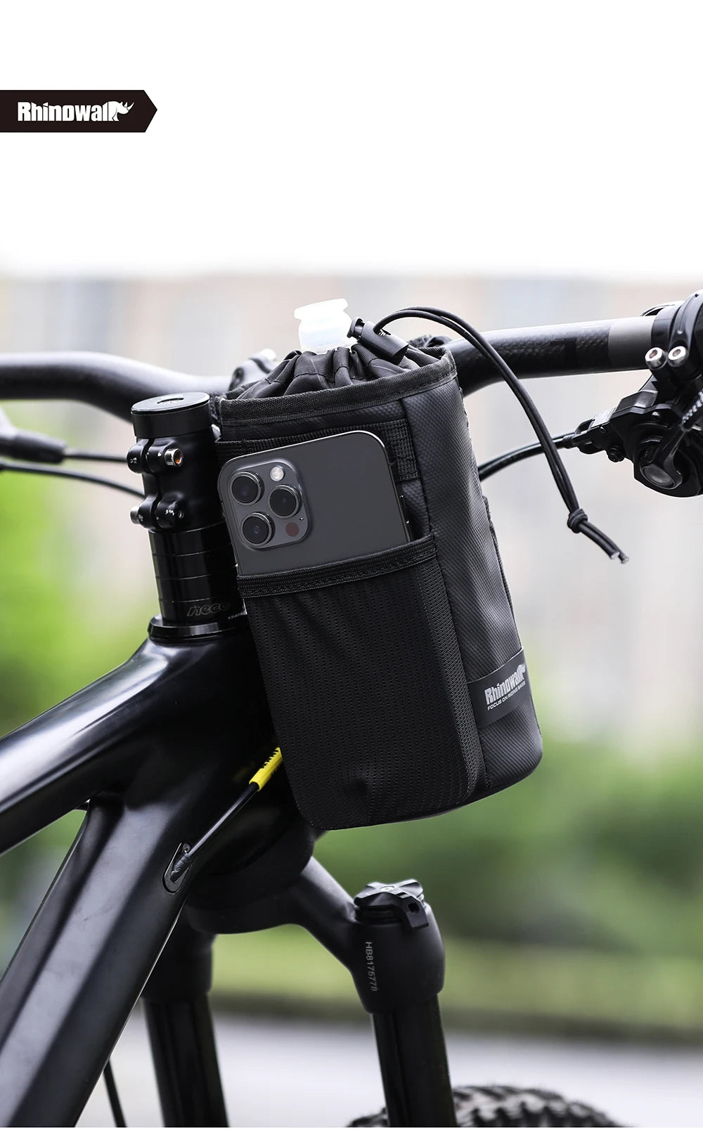 Sacoche Porte-Bidon Vélo Isotherme Rhinowalk pour Guidon — vue 7 — sacoche vélo | La Sacoche Vélo