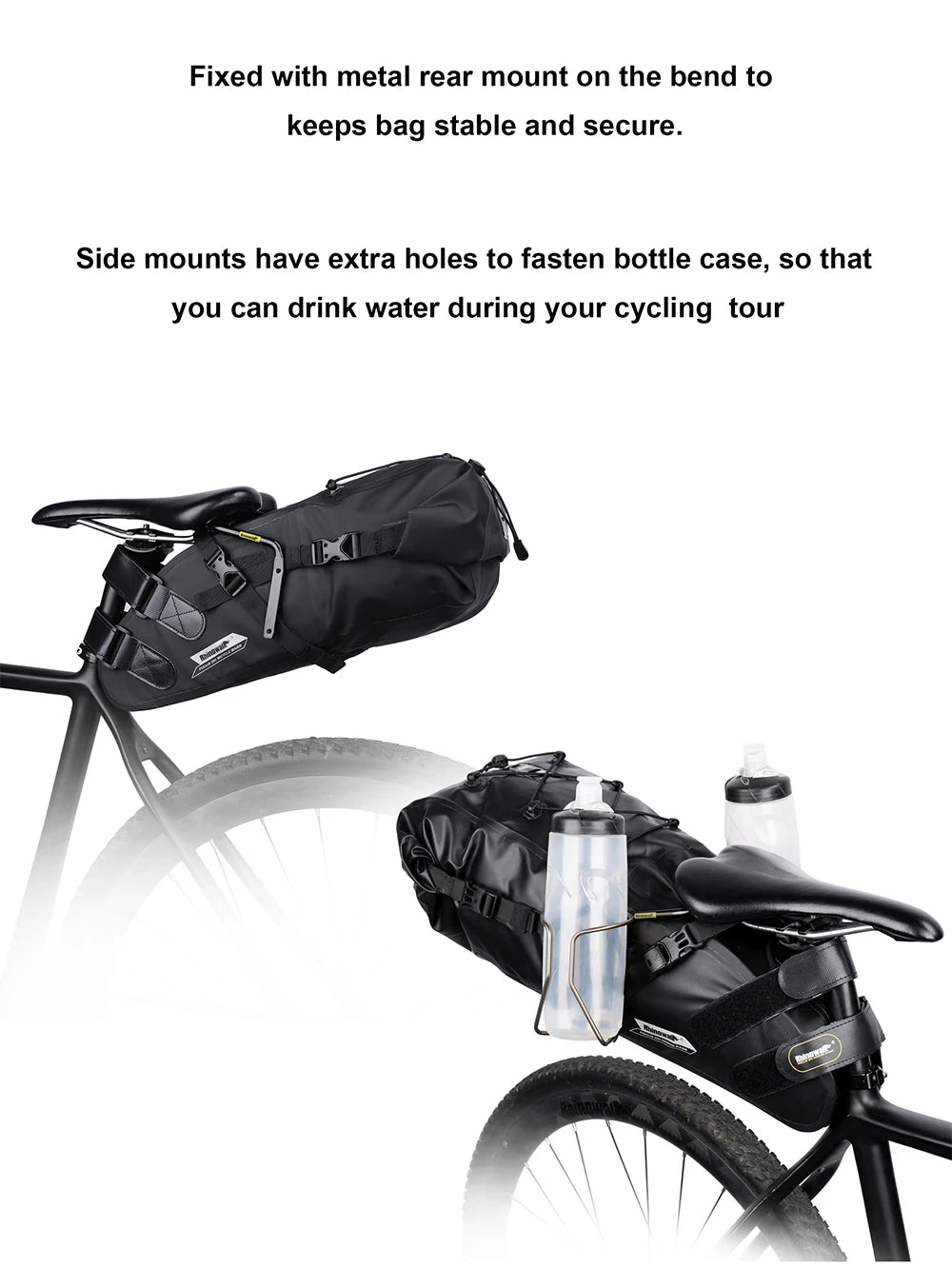 Sacoche de Selle Vélo Rhinowalk 13L avec Stabilisateur - Étanche — vue 12 — sacoche vélo | La Sacoche Vélo