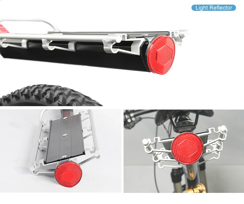 Porte-Bagage Arrière Vélo Aluminium - Compatible VTT 20-29'' et Fat Bi — vue 13 — sacoche vélo | La Sacoche Vélo