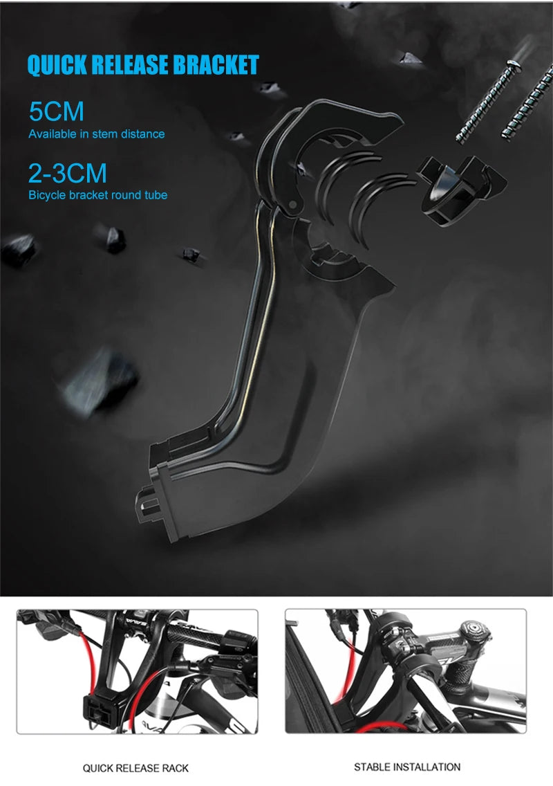 Sacoche Guidon Vélo WILD MAN E8 3L Coque Rigide Imperméable — vue 10 — sacoche vélo | La Sacoche Vélo