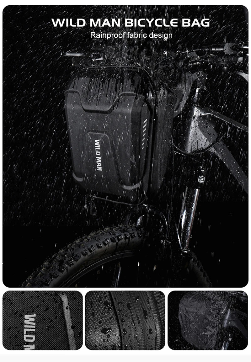 Sacoche Guidon Vélo WILD MAN E8 3L Coque Rigide Imperméable — vue 13 — sacoche vélo | La Sacoche Vélo
