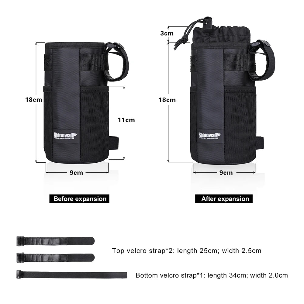Sacoche Porte-Bidon Vélo Isotherme Rhinowalk pour Guidon — vue 5 — sacoche vélo | La Sacoche Vélo