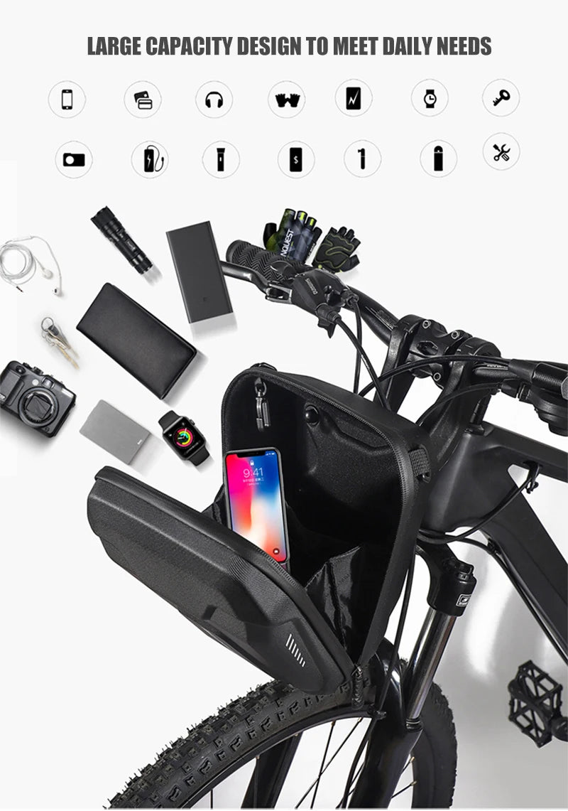 Sacoche Guidon Vélo WILD MAN E8 3L Coque Rigide Imperméable — vue 17 — sacoche vélo | La Sacoche Vélo