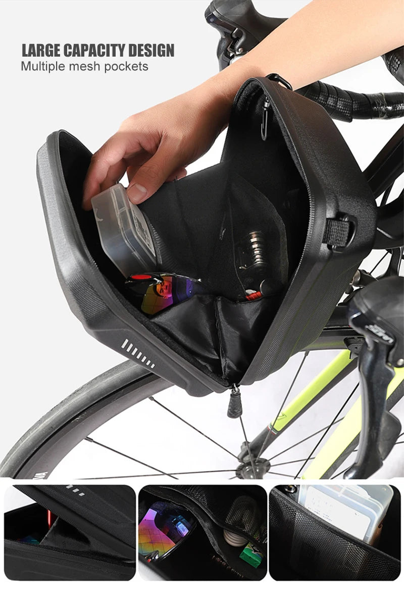 Sacoche Guidon Vélo WILD MAN E8 3L Coque Rigide Imperméable — vue 18 — sacoche vélo | La Sacoche Vélo