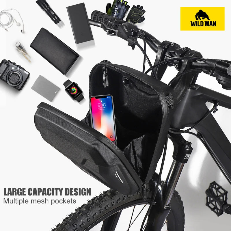 Sacoche Guidon Vélo WILD MAN E8 3L Coque Rigide Imperméable — vue 6 — sacoche vélo | La Sacoche Vélo