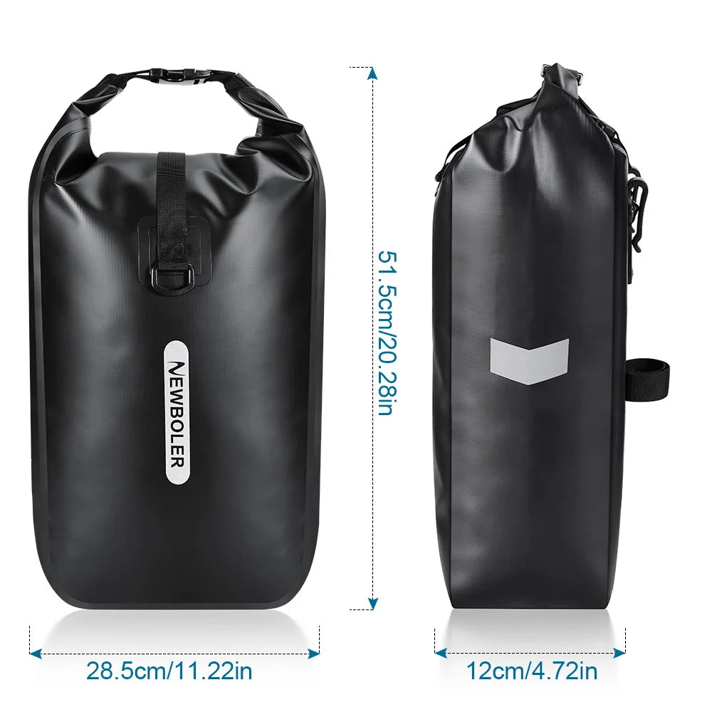 Sacoche Vélo Étanche 20L NEWBOLER - Porte-Bagages Arrière Double — vue 9 — sacoche vélo | La Sacoche Vélo