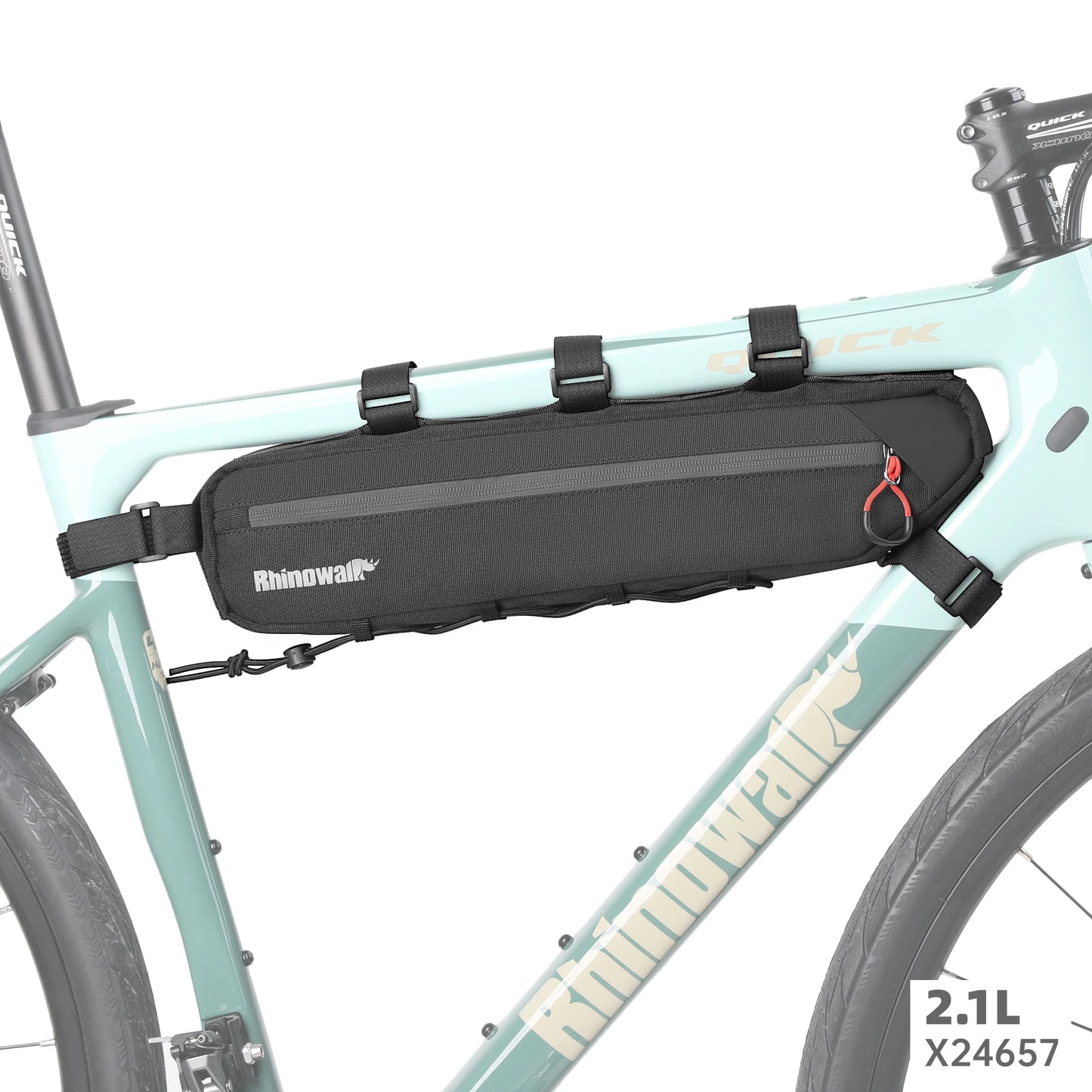 Sacoche Cadre Vélo Rhinowalk 2.1L/2.7L - Triangle Résistant VTT Route Gravel