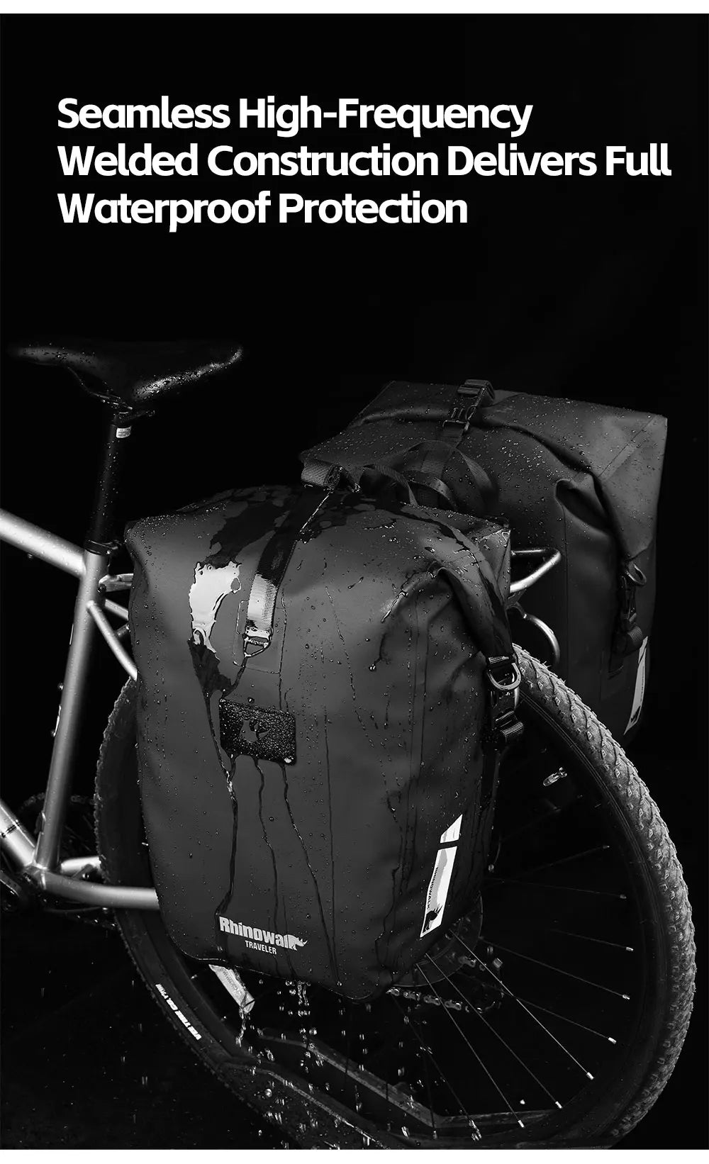 Sacoche Vélo Rhinowalk Étanche – Porte-Bagages Double Latérale — vue 13 — sacoche vélo | La Sacoche Vélo