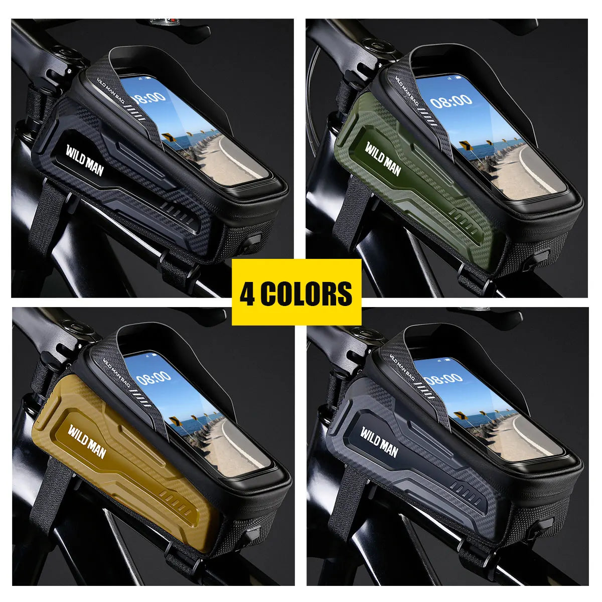 Sacoche Cadre VTT WILD MAN M20 Rigide avec Écran Tactile Étanche — vue 2 — sacoche vélo | La Sacoche Vélo