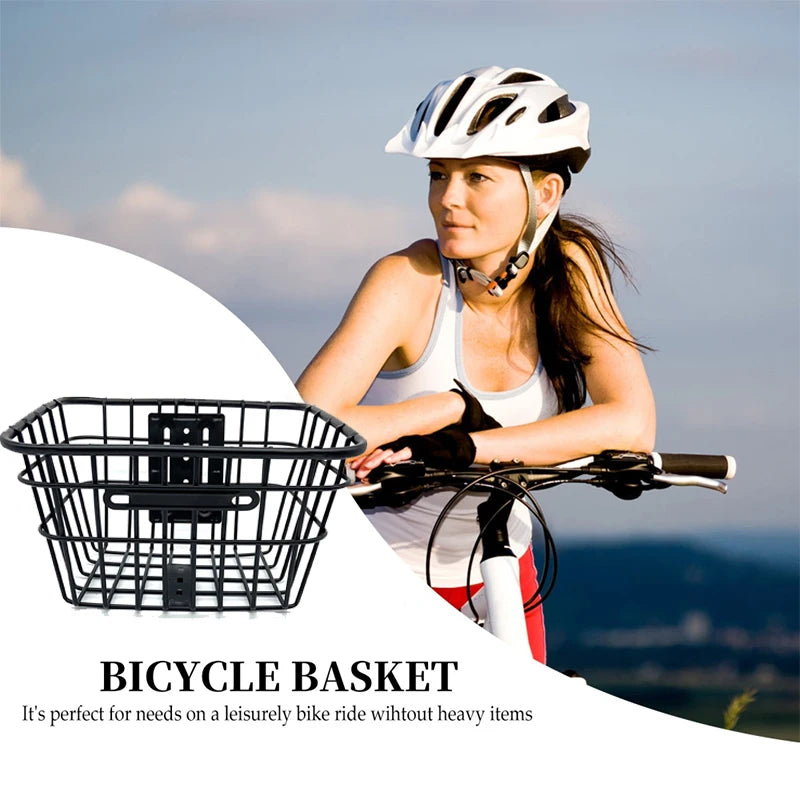 Panier Vélo Pliable en Fer Noir – Fixation Guidon Sans Outils — vue 2 — sacoche vélo | La Sacoche Vélo
