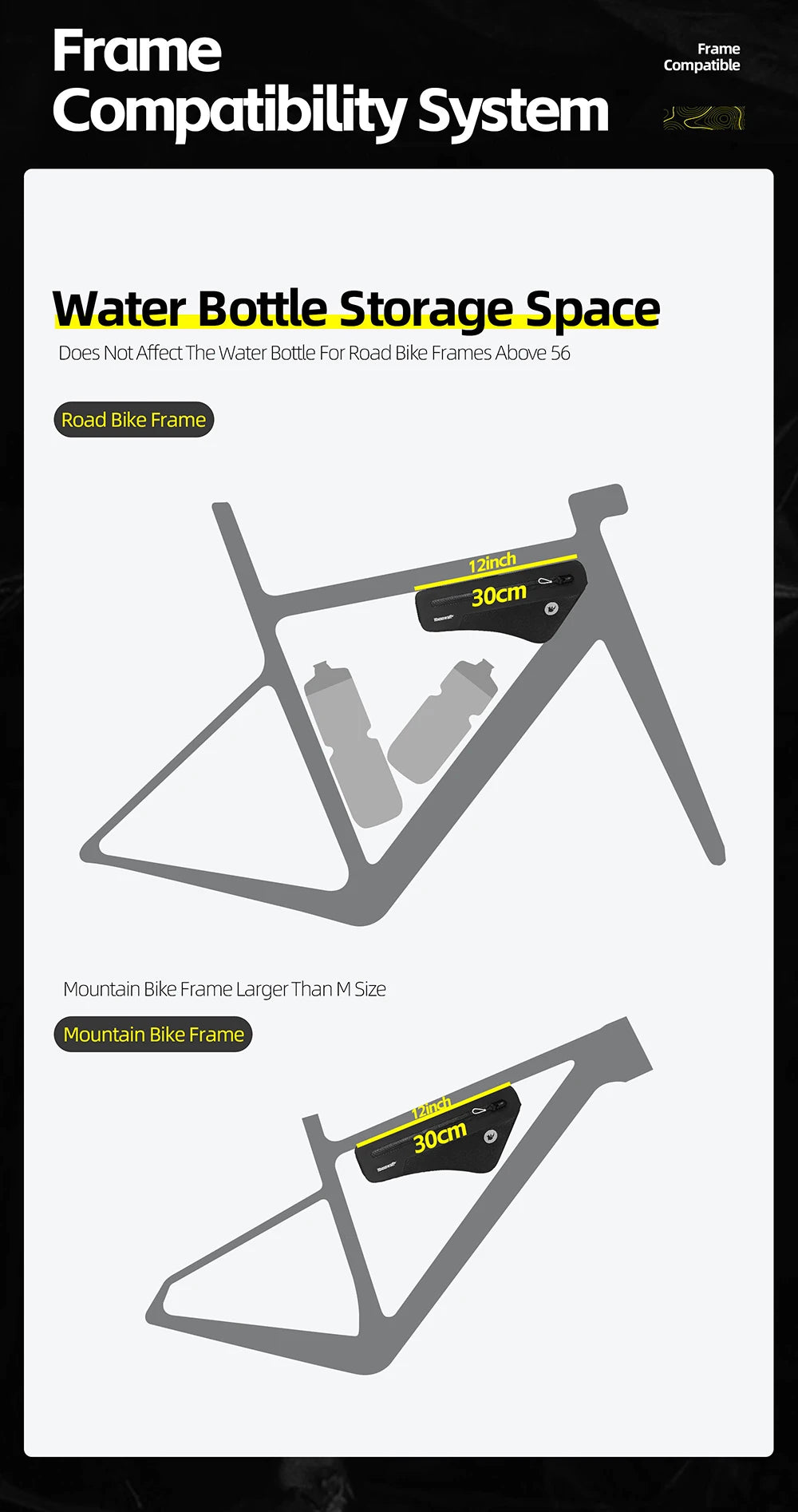 Sacoche Cadre Vélo Rhinowalk Imperméable - Triangle Tube Inférieur — vue 15 — sacoche vélo | La Sacoche Vélo