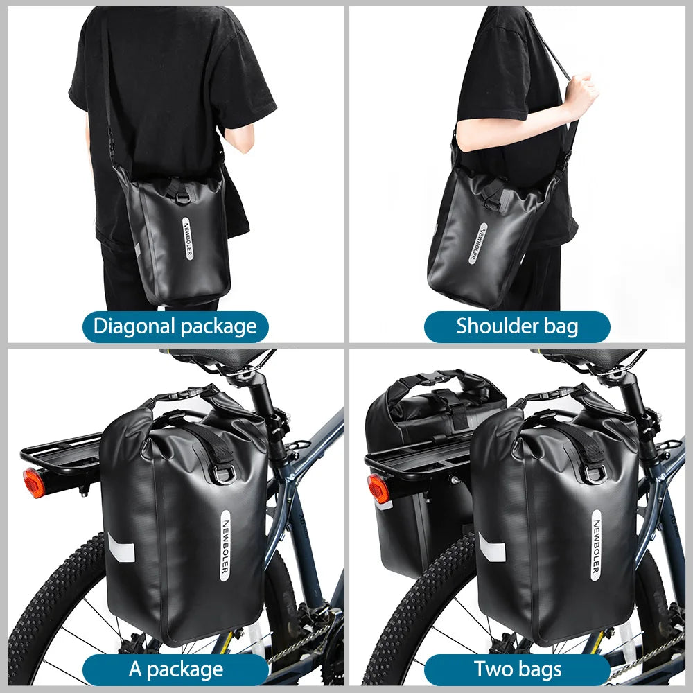 Sacoche Vélo Étanche 20L NEWBOLER - Porte-Bagages Arrière Double — vue 16 — sacoche vélo | La Sacoche Vélo
