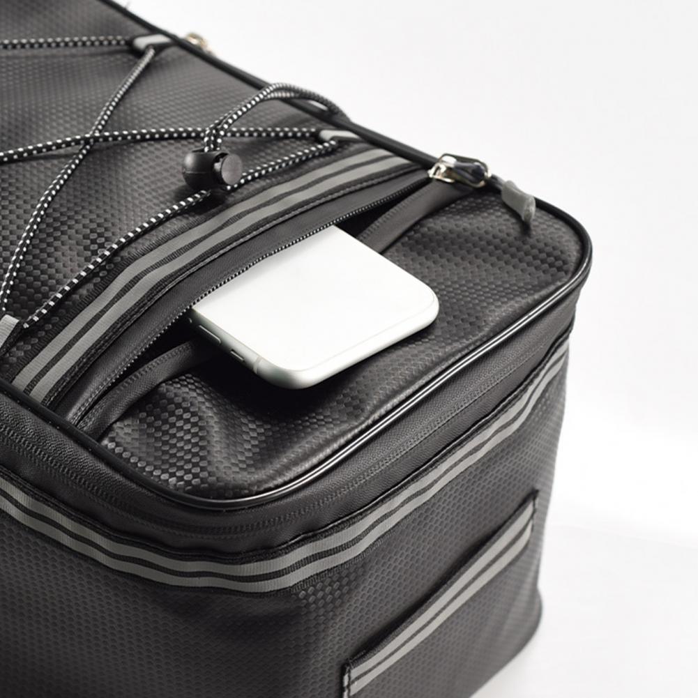 Sacoche Porte-Bagage Arrière Vélo Étanche 12L/15L - Simili Cuir — vue 14 — sacoche vélo | La Sacoche Vélo