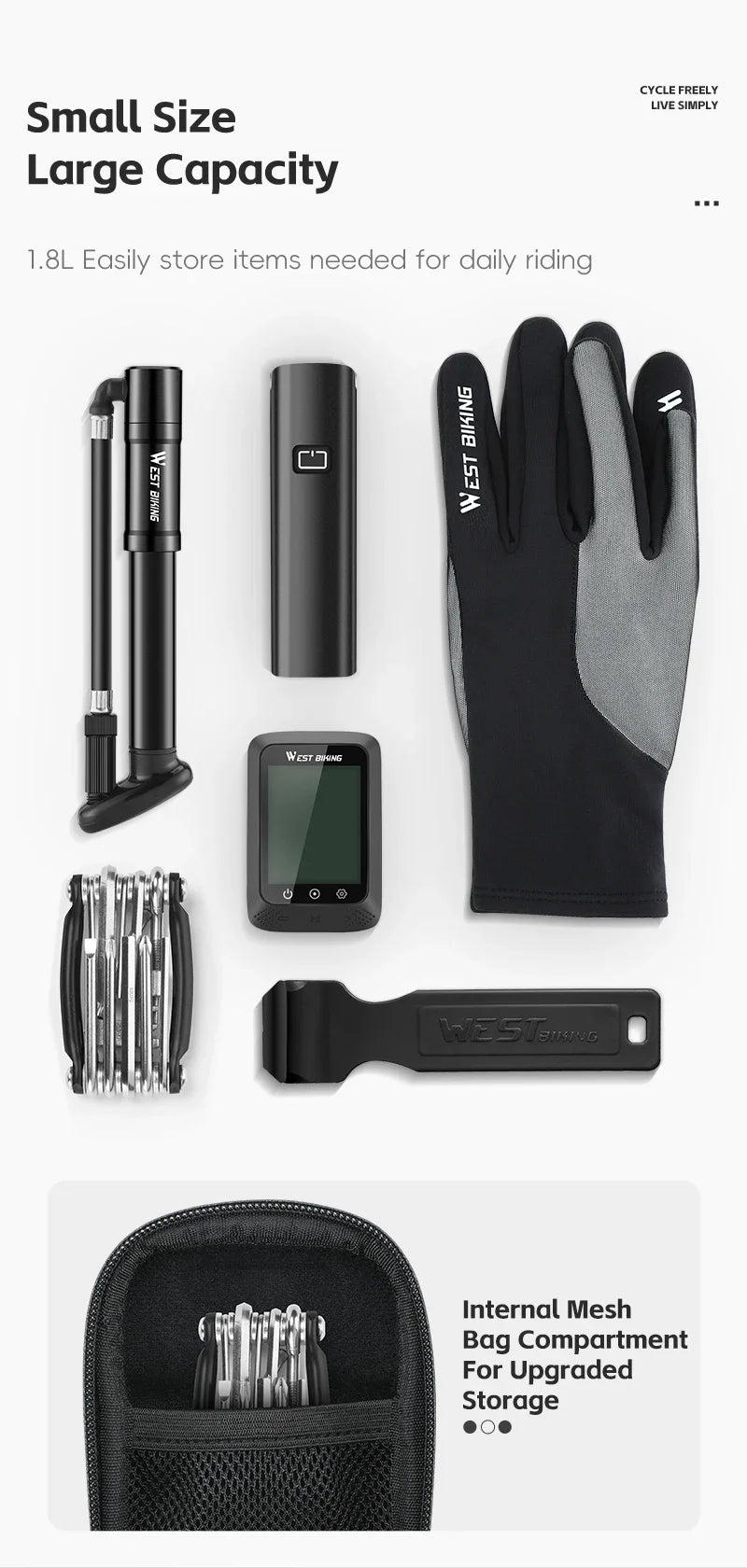 Sacoche de Selle Vélo Coque Rigide EVA 1.8L - VTT et Route — vue 13 — sacoche vélo | La Sacoche Vélo