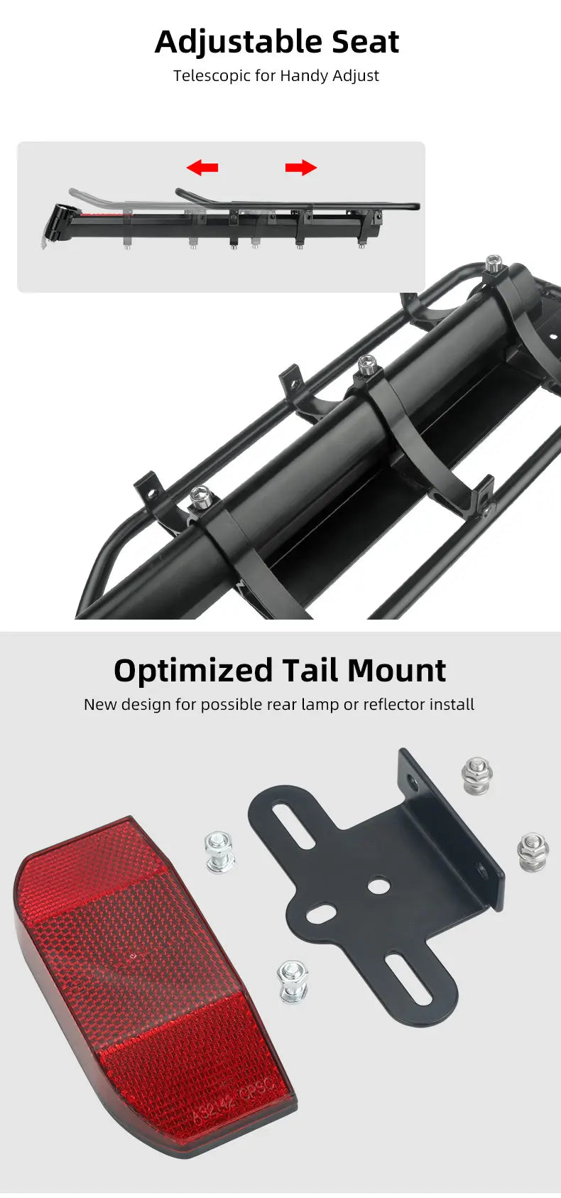 Porte-Bagage Arrière Vélo Deemount - Compatible VTT 20-29'' et Fat Bik — vue 12 — sacoche vélo | La Sacoche Vélo