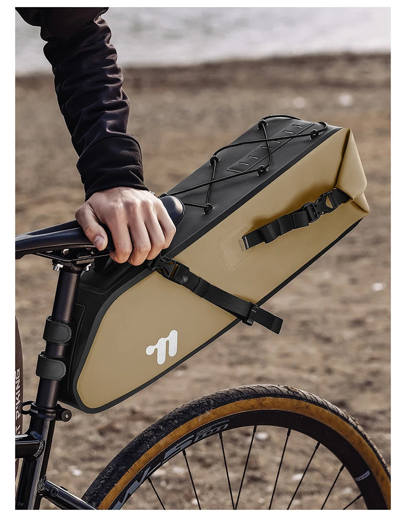 Sacoche de Selle Vélo WEST BIKING 10L-14L Étanche et Pliable