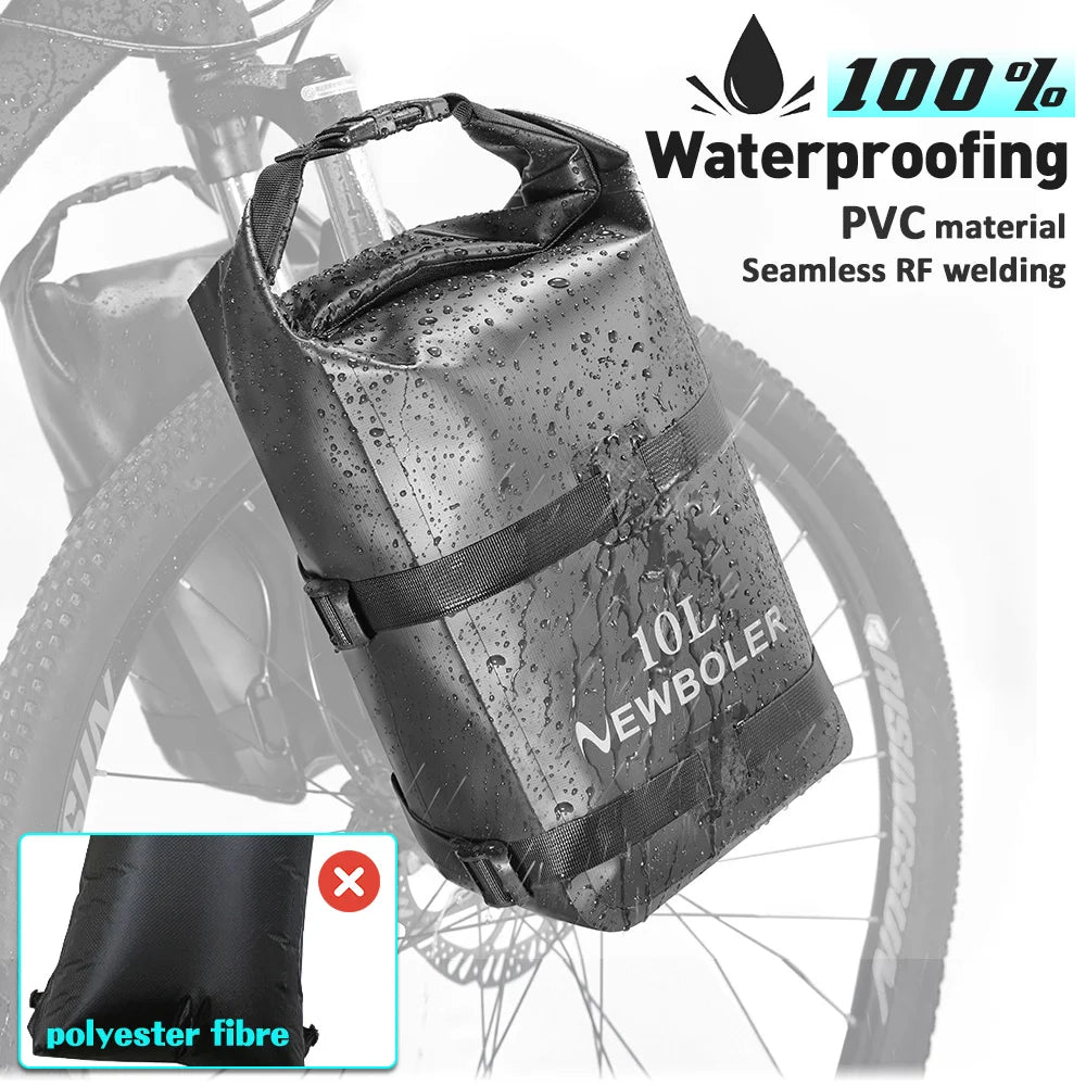 Sacoche Fourche Vélo Étanche 10L - Fixation Universelle NEWBOLER — vue 3 — sacoche vélo | La Sacoche Vélo