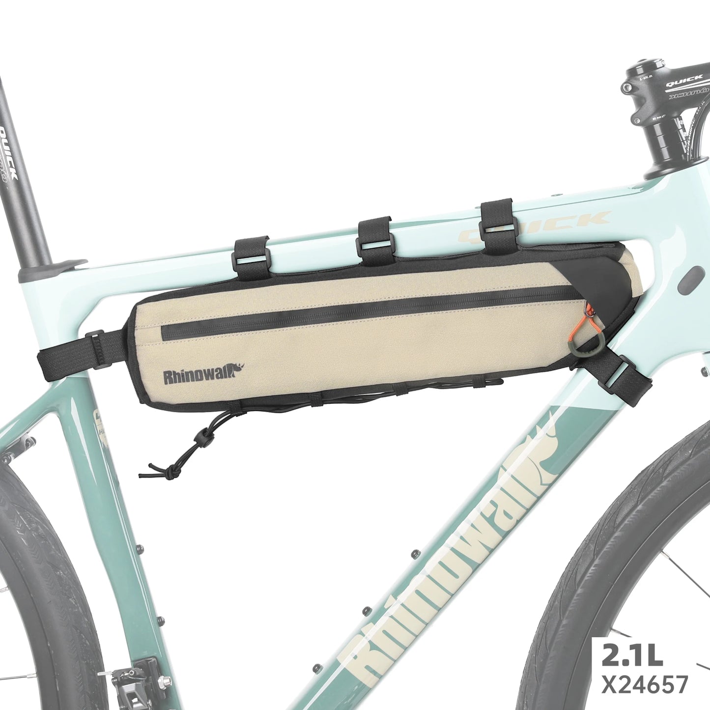 Sacoche Cadre Vélo Rhinowalk 2.1L/2.7L - Triangle Résistant VTT Route Gravel