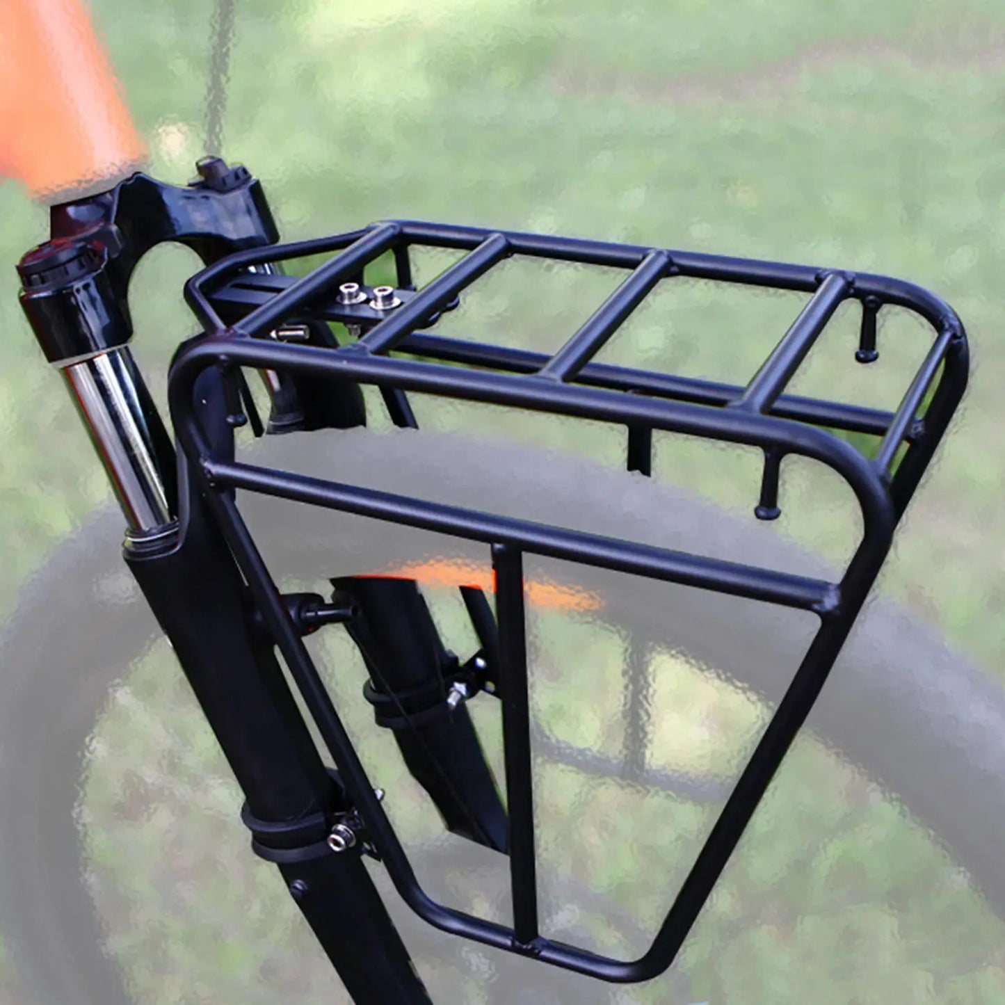 Porte-Bagage Avant Vélo en Acier - Fixation Fourche Ajustable VTT — sacoche vélo | La Sacoche Vélo
