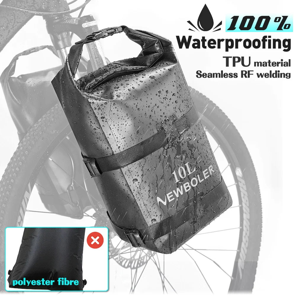 Sacoche Fourche Vélo Étanche 10L - Fixation Universelle NEWBOLER — vue 7 — sacoche vélo | La Sacoche Vélo
