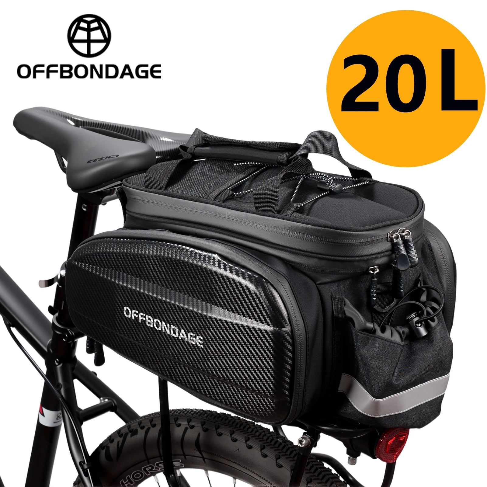 Sacoche Vélo Porte-Bagage Arrière 20L – Transformable et Imperméable — sacoche vélo | La Sacoche Vélo