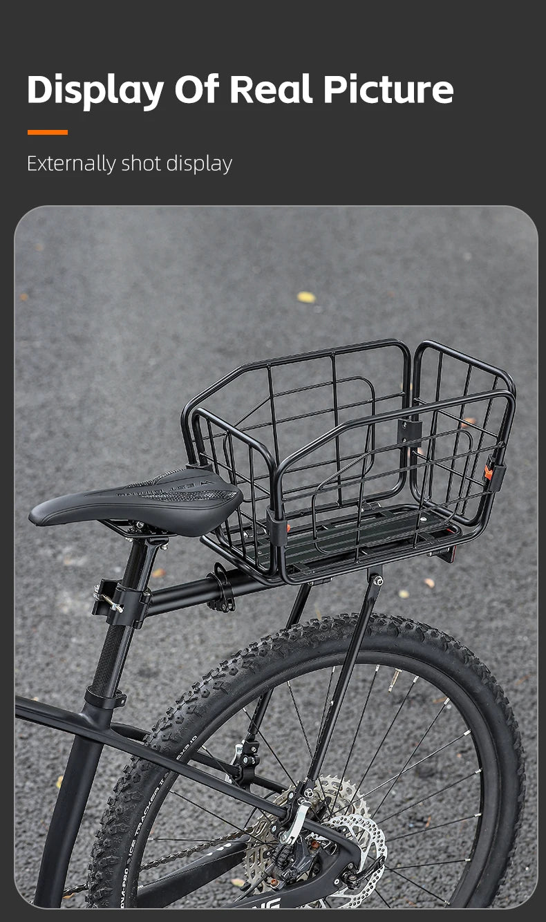 Porte-Bagage Arrière Vélo WEST BIKING avec Panier - Fixation Rapide 75kg