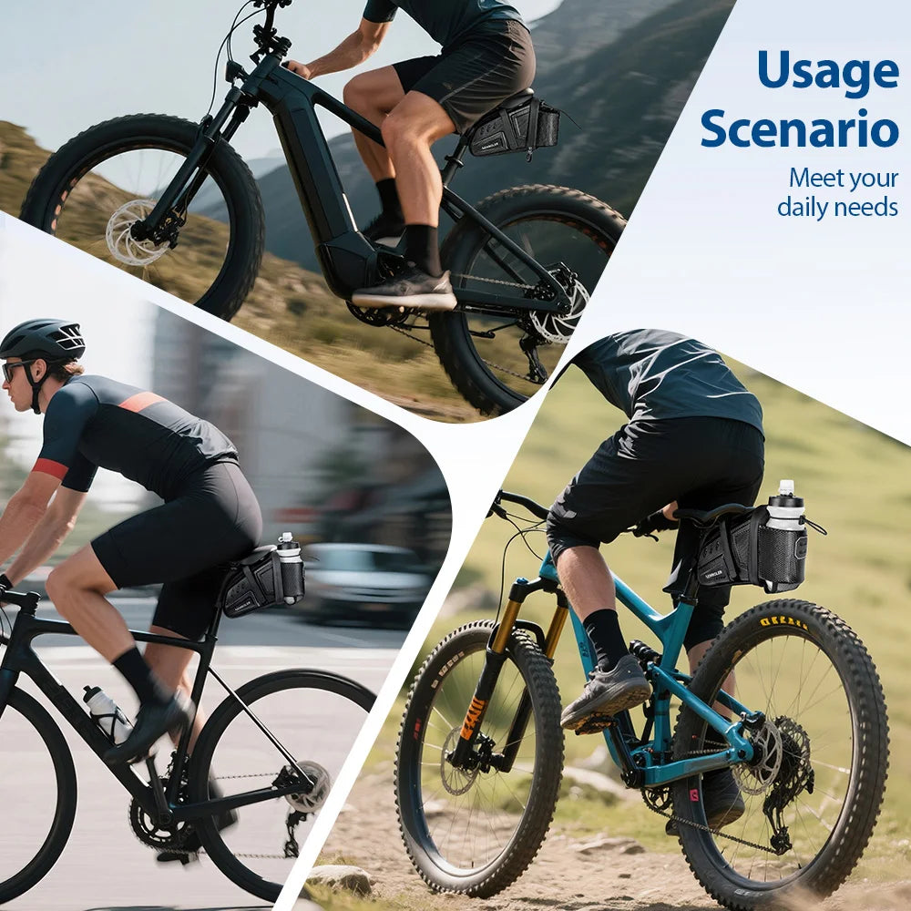Sacoche de Selle Vélo Étanche 2,5L avec Porte-Bidon et Bandes Réfléchi — vue 7 — sacoche vélo | La Sacoche Vélo