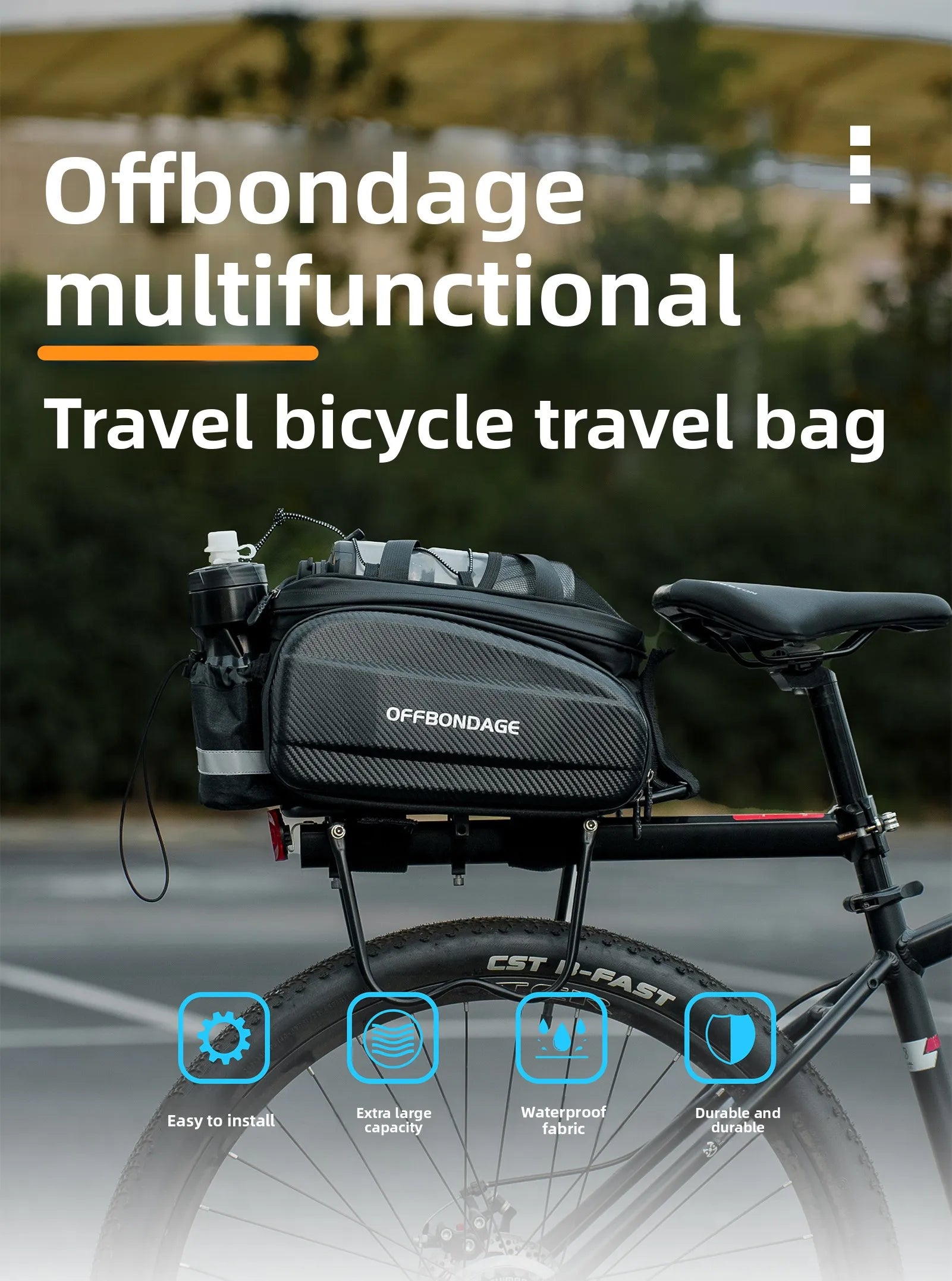 Sacoche Vélo Porte-Bagage Arrière 20L – Transformable et Imperméable — vue 7 — sacoche vélo | La Sacoche Vélo