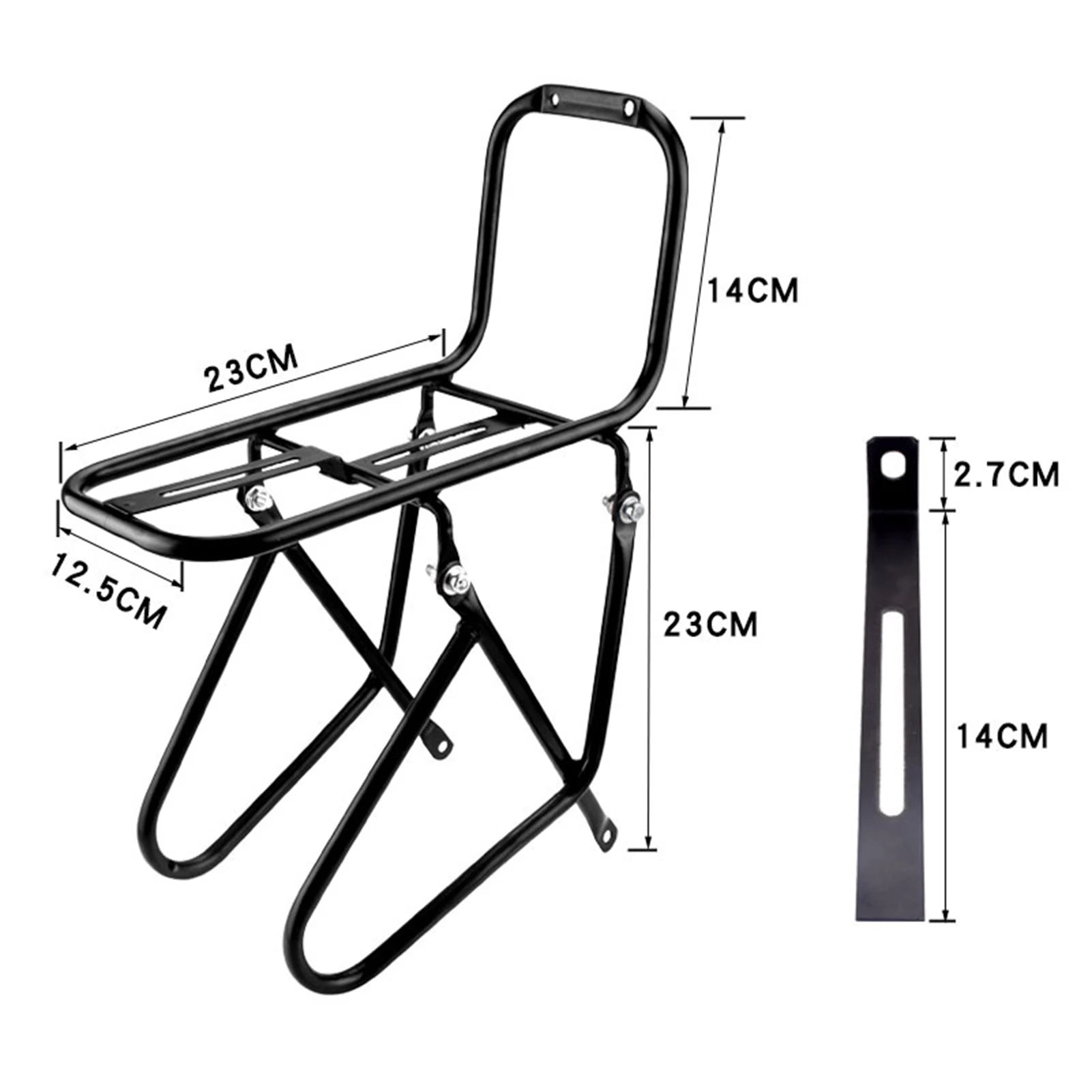 Porte-Bagage Avant Vélo Acier 25x15x15cm - Capacité 50kg — vue 3 — sacoche vélo | La Sacoche Vélo