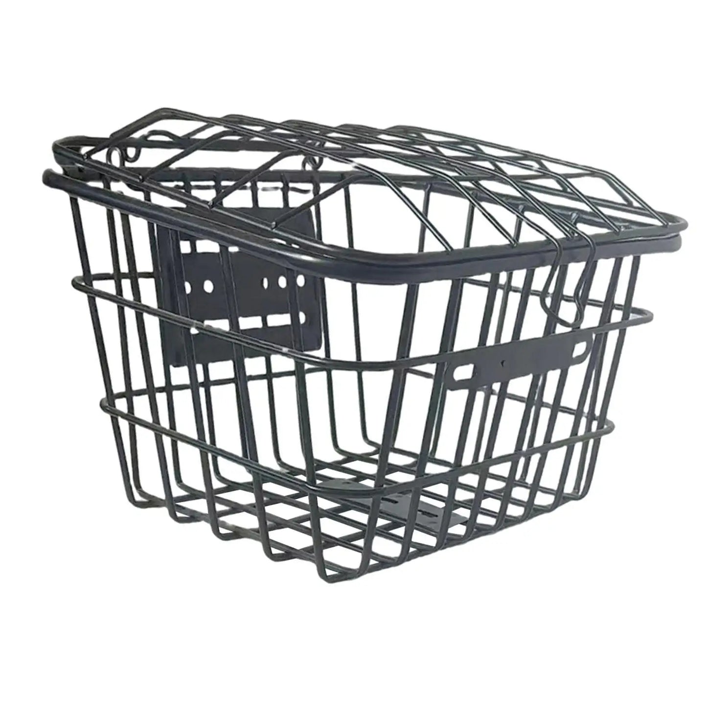 Panier Arrière Vélo en Métal Grillagé avec Couvercle - Antirouille — vue 2 — sacoche vélo | La Sacoche Vélo