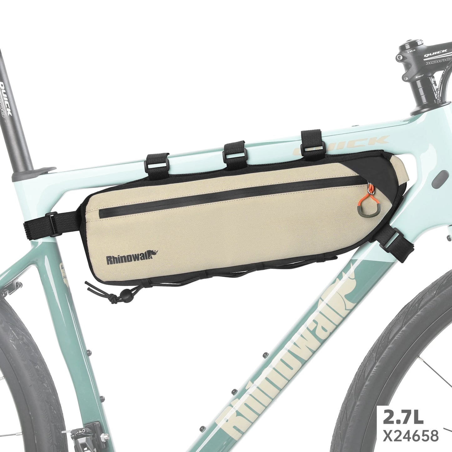 Sacoche Cadre Vélo Rhinowalk 2.1L/2.7L - Triangle Résistant VTT Route Gravel
