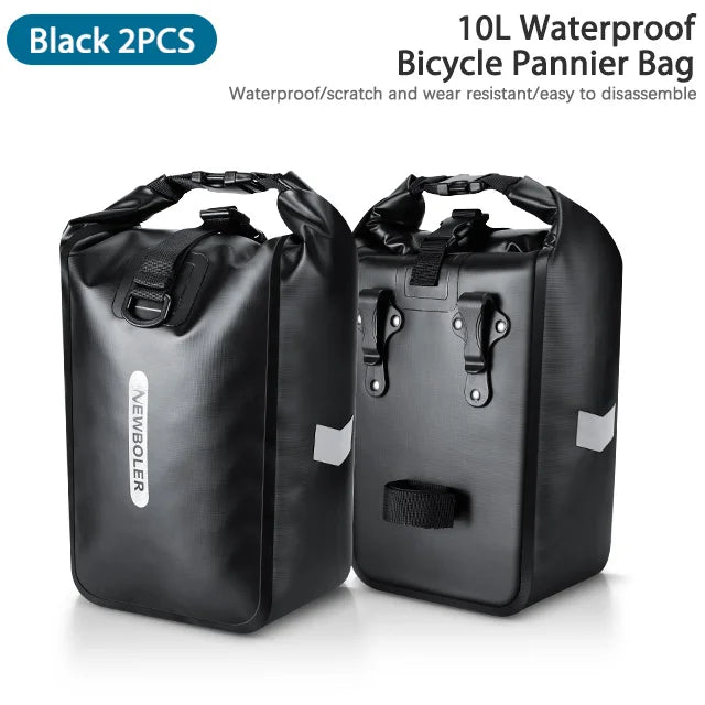 Sacoche Vélo Étanche 20L NEWBOLER - Porte-Bagages Arrière Double