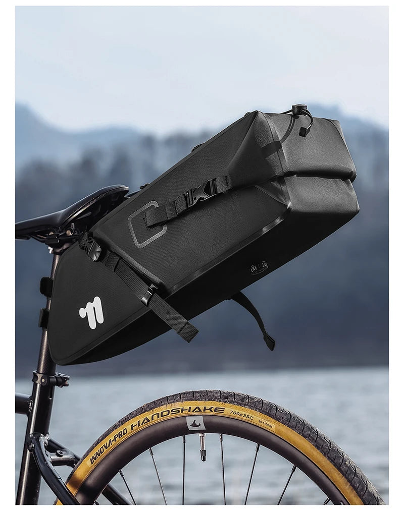 Sacoche de Selle Vélo WEST BIKING 10L-14L Étanche et Pliable