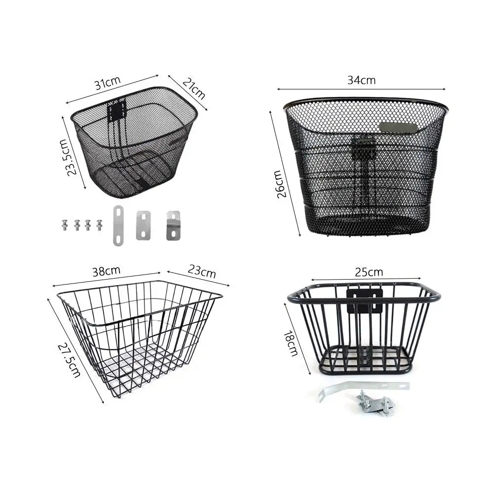 Panier Arrière Vélo Métal - 4 Tailles Disponibles Noir ou Argent — vue 6 — sacoche vélo | La Sacoche Vélo
