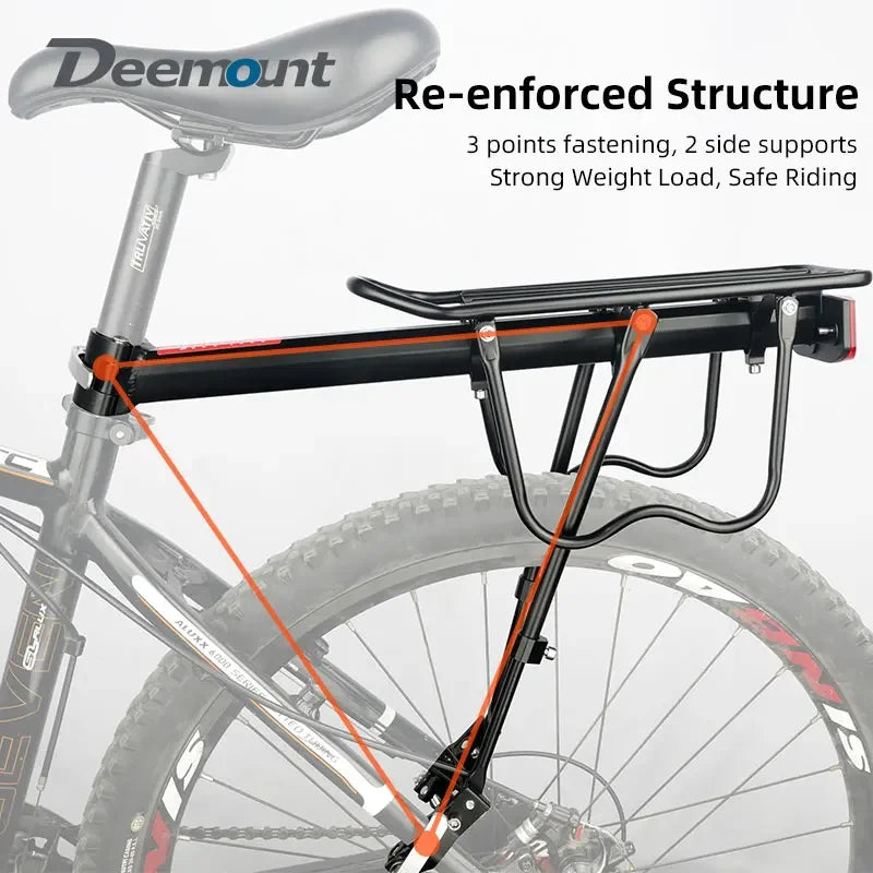 Porte-Bagage Arrière Vélo Deemount - Compatible VTT 20-29'' et Fat Bik — vue 2 — sacoche vélo | La Sacoche Vélo