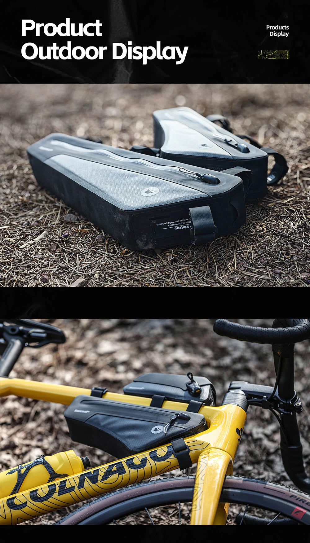Sacoche Cadre Vélo Rhinowalk Imperméable - Triangle Tube Inférieur