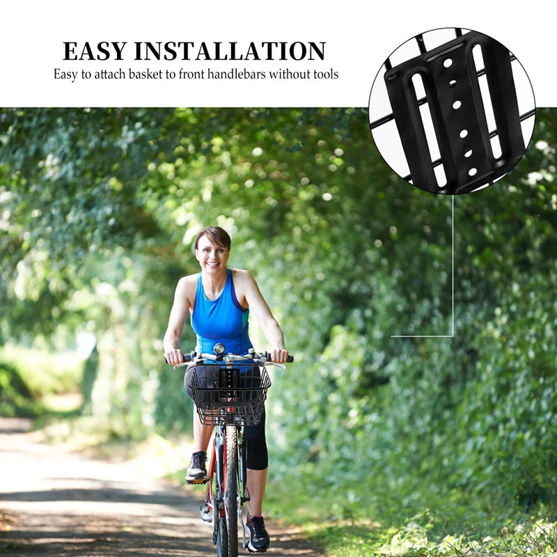 Panier Vélo Pliable en Fer Noir – Fixation Guidon Sans Outils — vue 13 — sacoche vélo | La Sacoche Vélo