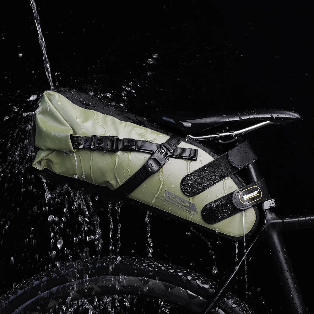 Sacoche de Selle Vélo Rhinowalk Étanche 5L-13L avec Bandes Réfléchissa — vue 3 — sacoche vélo | La Sacoche Vélo