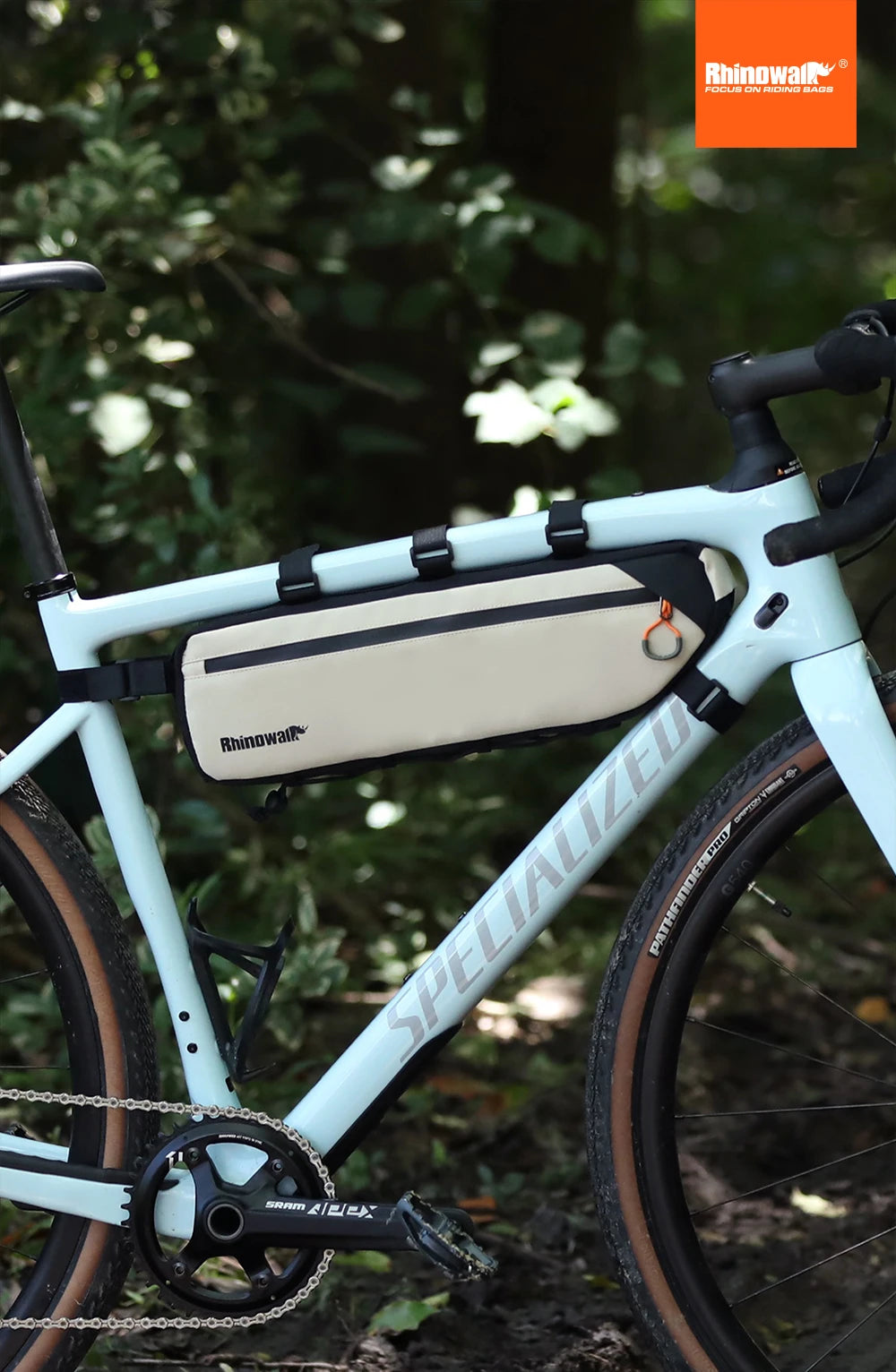 Sacoche Cadre Vélo Rhinowalk 2.1L/2.7L - Triangle Résistant VTT Route  — vue 7 — sacoche vélo | La Sacoche Vélo