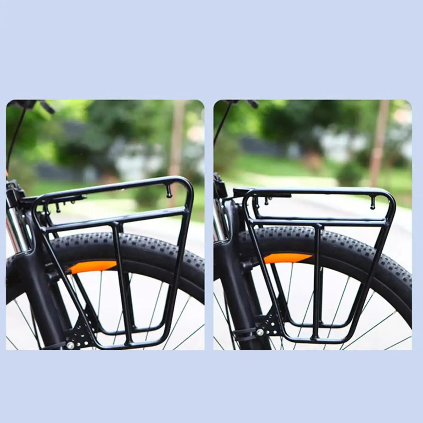 Porte-Bagage Avant Vélo en Acier - Fixation Fourche Ajustable VTT — vue 3 — sacoche vélo | La Sacoche Vélo