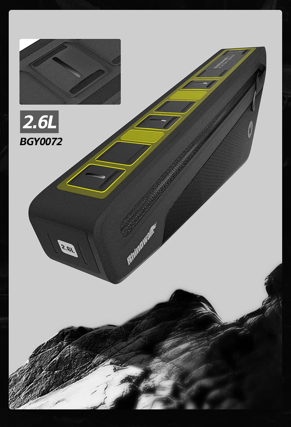 Sacoche Cadre Vélo Rhinowalk Imperméable - Triangle Tube Inférieur — vue 17 — sacoche vélo | La Sacoche Vélo
