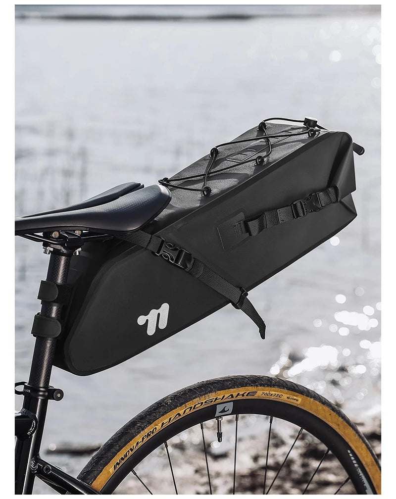 Sacoche de Selle Vélo WEST BIKING 10L-14L Étanche et Pliable