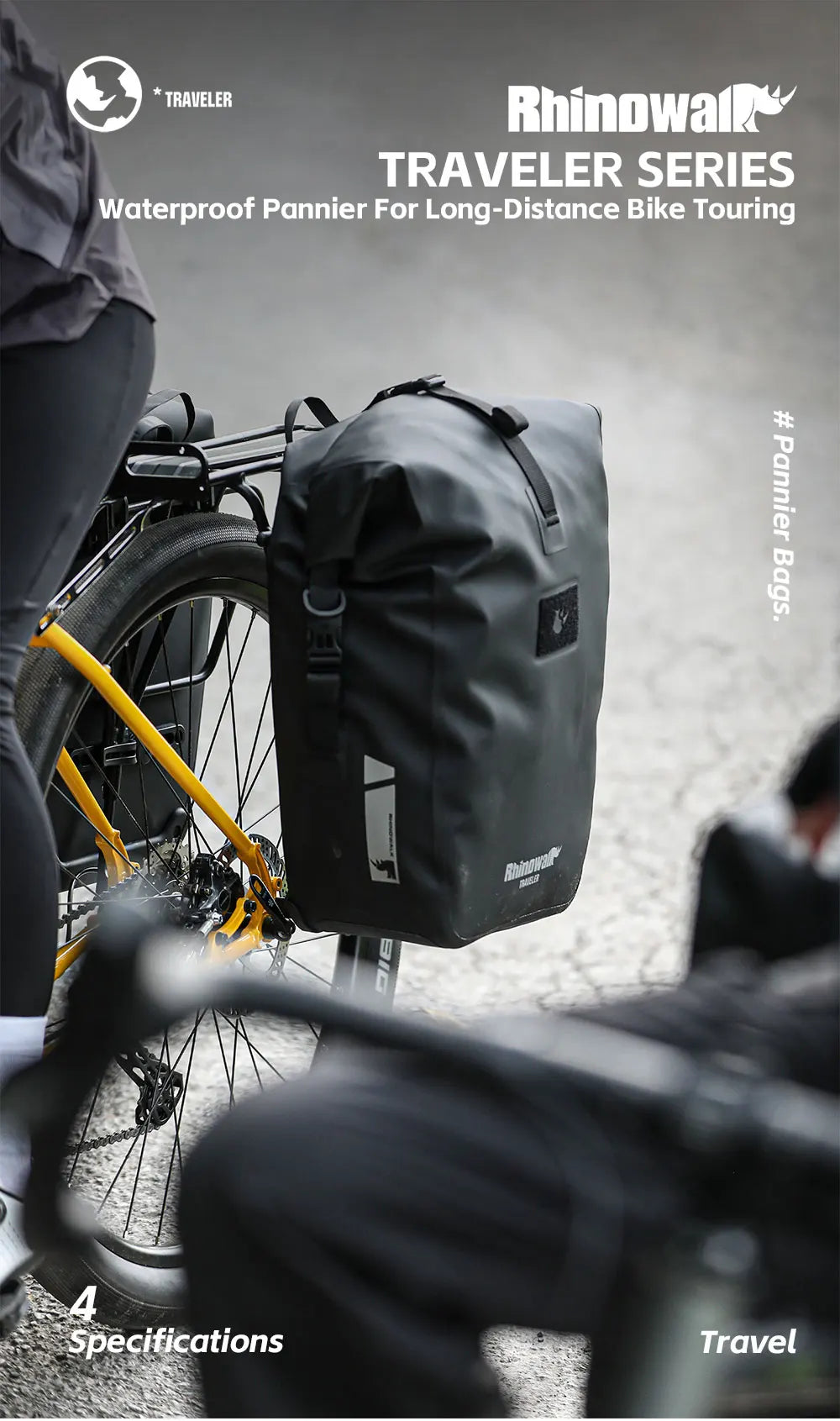 Sacoche Vélo Rhinowalk Étanche – Porte-Bagages Double Latérale — vue 7 — sacoche vélo | La Sacoche Vélo