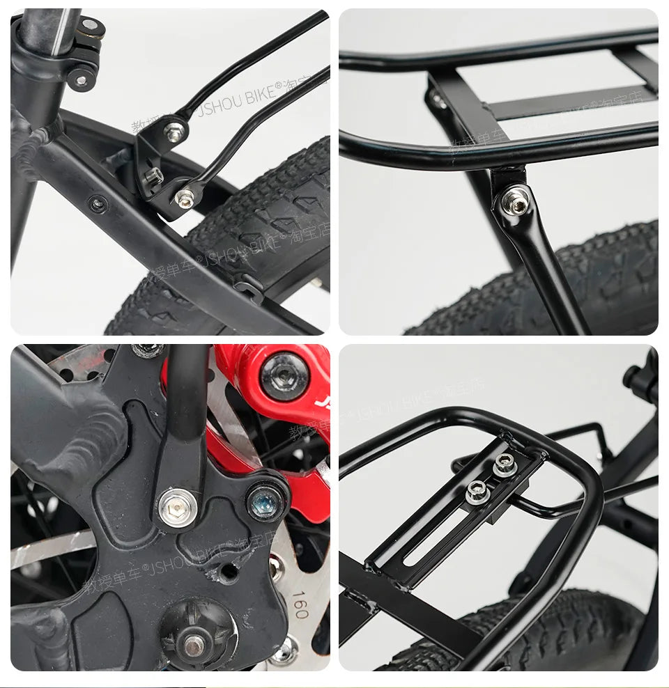 Porte-Bagage Arrière Vélo Acier JSHOUBIKE - Universel 26-29 pouces