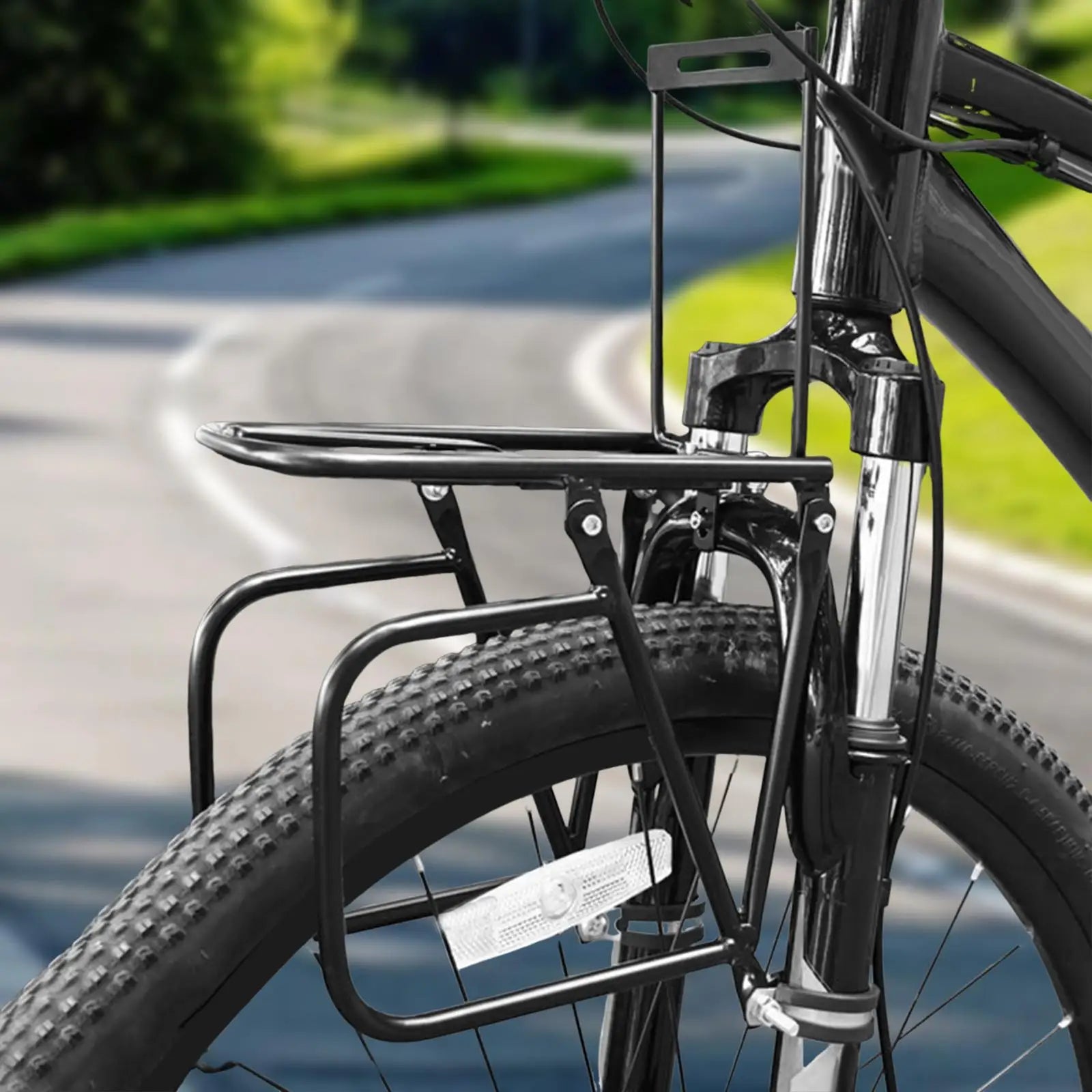 Porte-Bagage Avant Vélo en Aluminium – Fixation Fourche Universelle — vue 2 — sacoche vélo | La Sacoche Vélo