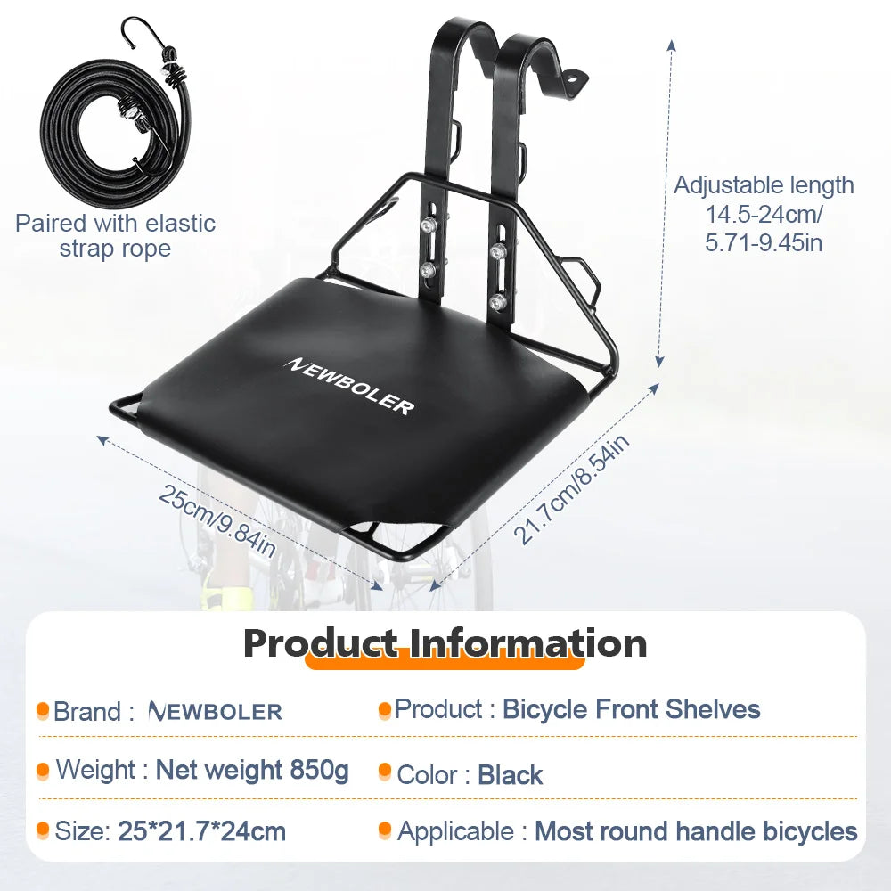 Porte-Bagage Avant Vélo NEWBOLER - Support Sacoche 5kg VTT et Ville — vue 2 — sacoche vélo | La Sacoche Vélo