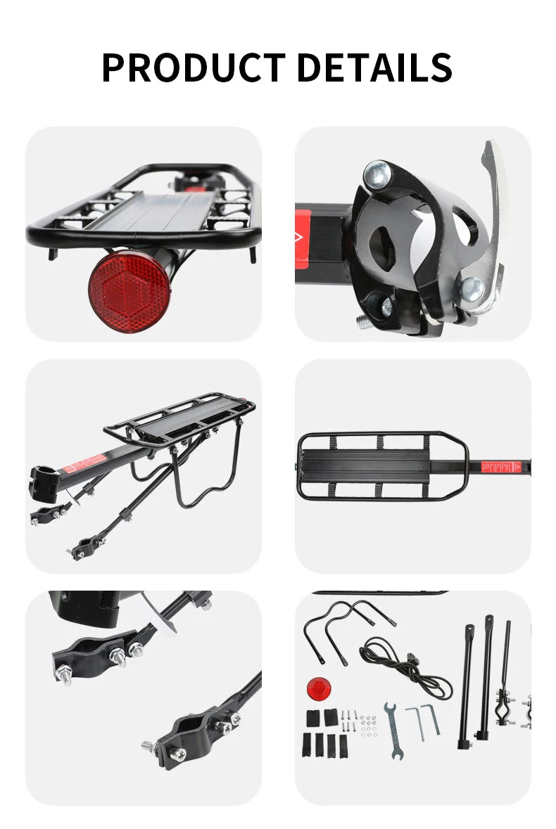 Porte-Bagage VTT Aluminium avec Plaque Réfléchissante - Démontage Rapi — vue 12 — sacoche vélo | La Sacoche Vélo