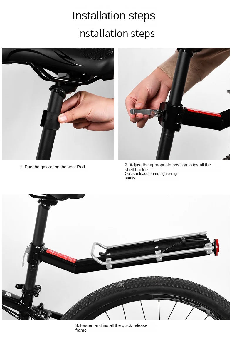 Porte-Bagage Arrière Vélo Aluminium - Fixation Rapide et Ajustable — vue 14 — sacoche vélo | La Sacoche Vélo