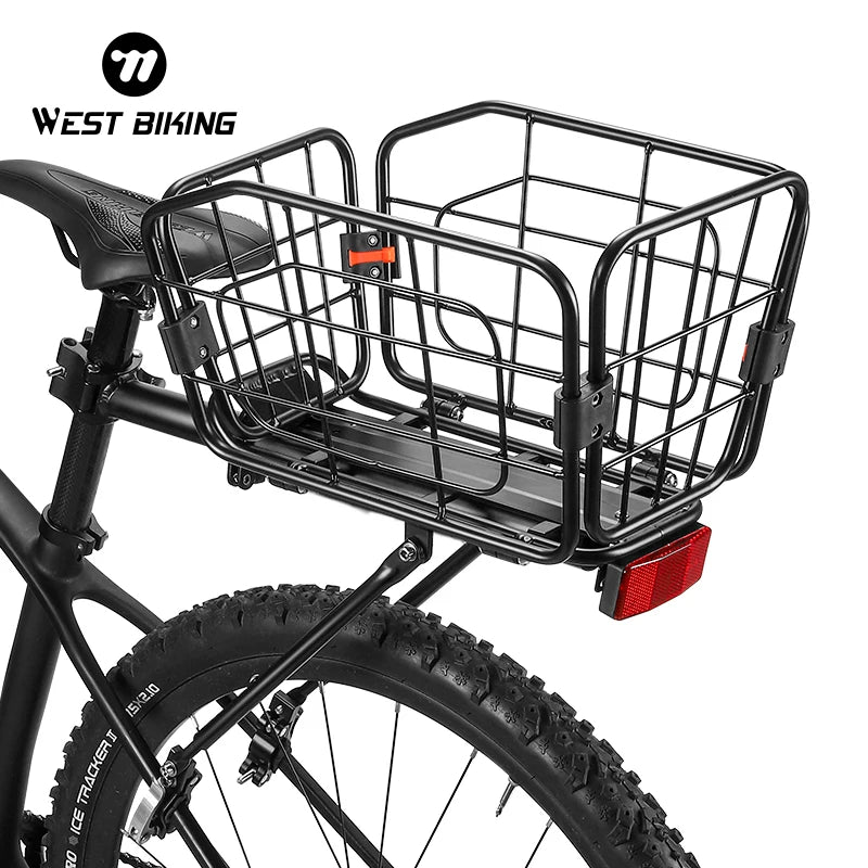 Porte-Bagage Arrière Vélo WEST BIKING avec Panier - Fixation Rapide 75 — sacoche vélo | La Sacoche Vélo